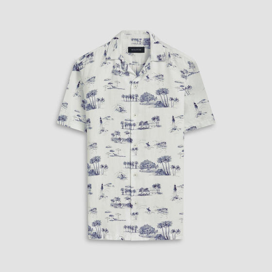 Bugatchi - Chemise à manches courtes Jackson Retro Coastal - LE CAPITAINE D'A BORD