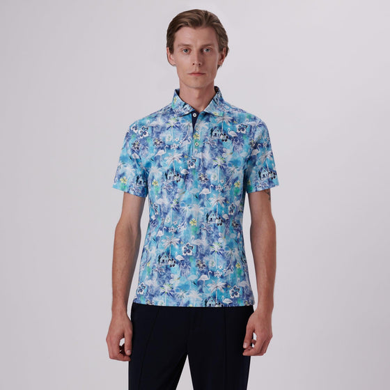 Bugatchi - Hendrix - Polo manches courtes floral coton mercerisé - LE CAPITAINE D'A BORD