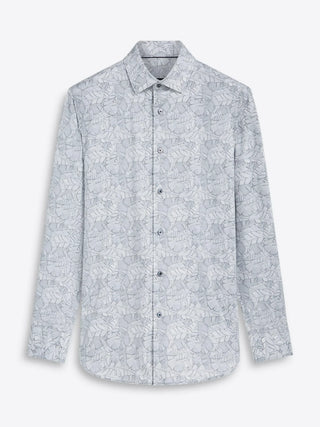 Bugatchi - James - Chemise manches longues feuillages OoohCotton® - LE CAPITAINE D'A BORD
