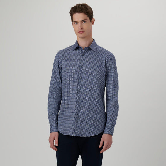 Bugatchi - James - Chemise manches longues flocons OoohCotton® - LE CAPITAINE D'A BORD