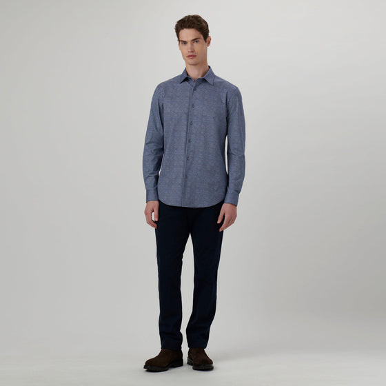 Bugatchi - James - Chemise manches longues flocons OoohCotton® - LE CAPITAINE D'A BORD