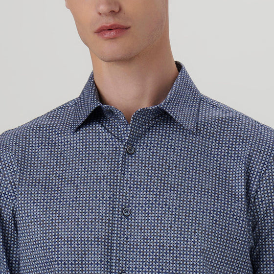 Bugatchi - James - Chemise manches longues flocons OoohCotton® - LE CAPITAINE D'A BORD