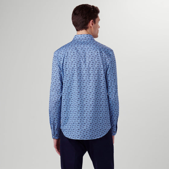 Bugatchi - James - Chemise manches longues vélos OoohCotton® - LE CAPITAINE D'A BORD