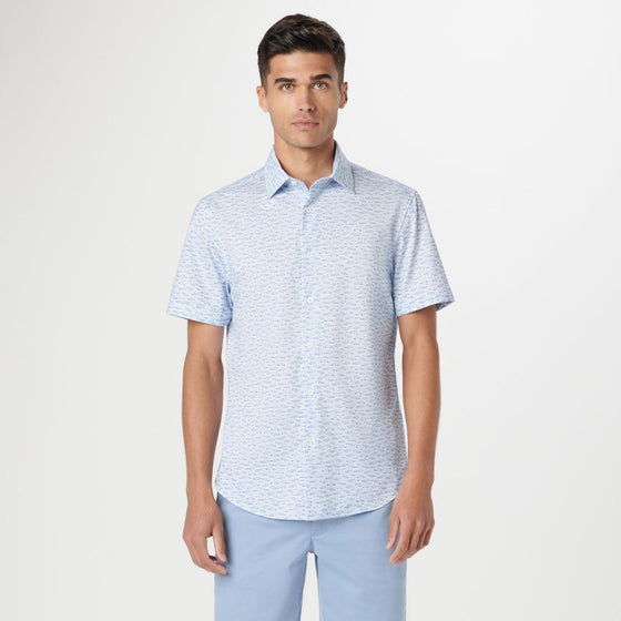 Bugatchi - Miles - Chemise imprimé automobiles manches courtes OOOHCOTTON© - LE CAPITAINE D'A BORD