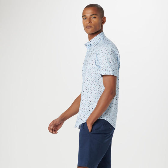 Bugatchi - Miles - Chemise motif voyage manches courtes OOOHCOTTON© - LE CAPITAINE D'A BORD