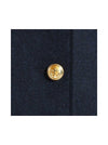 Dalmard Marine - Detroit Cachemire - Caban pour femme à boutons dorés - Marine - LE CAPITAINE D'A BORD