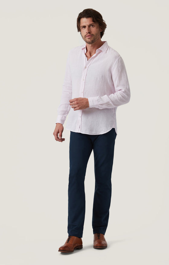 34 Heritage - Linen Chambray Shirt Pink