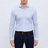 Emanuel Berg - Byron - Chemise manches longues à carreaux Albini 4Flex - Modern Fit - Marine - LE CAPITAINE D'A BORD