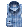 Emanuel Berg - Byron - Chemise manches longues à carreaux Albini 4Flex - Modern Fit - Marine/Blanc - LE CAPITAINE D'A BORD