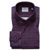 Emanuel Berg - Byron - Chemise manches longues à pois Albini 4Flex - Modern Fit - Marine/Rouge - LE CAPITAINE D'A BORD