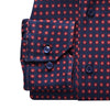 Emanuel Berg - Byron - Chemise manches longues à pois Albini 4Flex - Modern Fit - Marine/Rouge - LE CAPITAINE D'A BORD