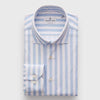 Emanuel Berg - Byron - Chemise manches longues à rayures Albini 4Flex - Modern Fit - Blanc/Bleu - LE CAPITAINE D'A BORD