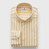 Emanuel Berg - Byron - Chemise manches longues à rayures Albini 4Flex - Modern Fit - Blanc/Jaune - LE CAPITAINE D'A BORD