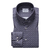 Emanuel Berg - Byron - Chemise manches longues imprimé cercles Albini 4Flex - Modern Fit - Gris - LE CAPITAINE D'A BORD