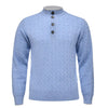 Emanuel Berg - Chandail col à boutons de laine mérinos Premium - Bleu - LE CAPITAINE D'A BORD