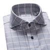 Emanuel Berg - Harvard - Chemise manches longues à carreaux sartorial brossée - Modern Fit - Gris - LE CAPITAINE D'A BORD
