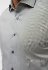 ETERNA - Chemise motifs manches longues Modern Fit - Marine/Beige - LE CAPITAINE D'A BORD