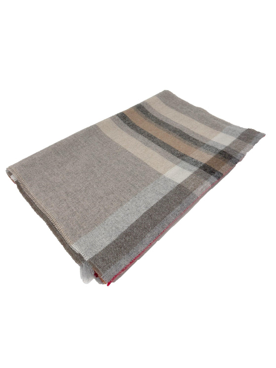 Hemley - Foulard à carreaux de cachemire - Beige/Multi - LE CAPITAINE D'A BORD