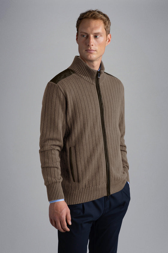 Paul & Shark - Cardigan zip de laine et cachemire - LE CAPITAINE D'A BORD