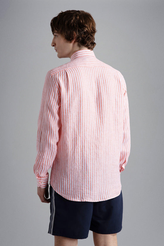 Paul & Shark - Chemise de lin manches longues à rayures - LE CAPITAINE D'A BORD