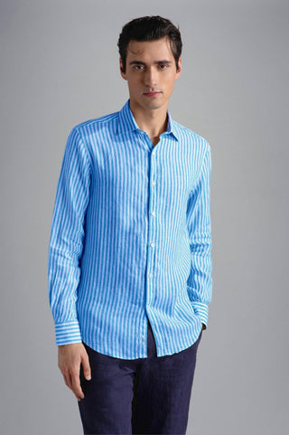 Paul & Shark - Chemise de lin manches longues à rayures - LE CAPITAINE D'A BORD