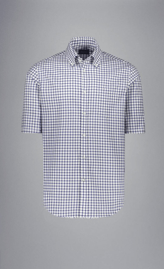 Paul & Shark - Chemise manches courtes à carreaux de coton - LE CAPITAINE D'A BORD