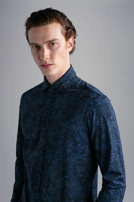 Paul & Shark - Chemise manches longues motif abstrait Performance - J Fit - LE CAPITAINE D'A BORD