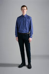 Paul & Shark - Chemise manches longues rayée de coton Silver Collection - LE CAPITAINE D'A BORD
