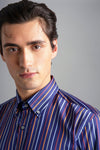 Paul & Shark - Chemise manches longues rayée de coton Silver Collection - LE CAPITAINE D'A BORD