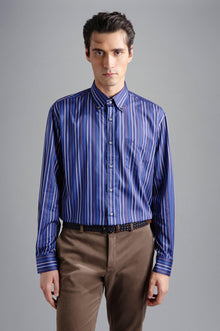  Paul & Shark - Chemise manches longues rayée de coton Silver Collection - LE CAPITAINE D'A BORD