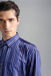 Paul & Shark - Chemise manches longues rayée de coton Silver Collection - LE CAPITAINE D'A BORD