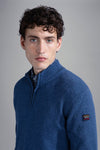 Paul & Shark - Col zip de laine Shetland Eco-Wool - LE CAPITAINE D'A BORD