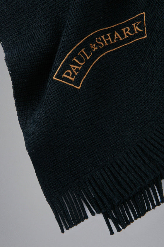 Paul & Shark - Écharpe de tricot laine avec broderie - LE CAPITAINE D'A BORD