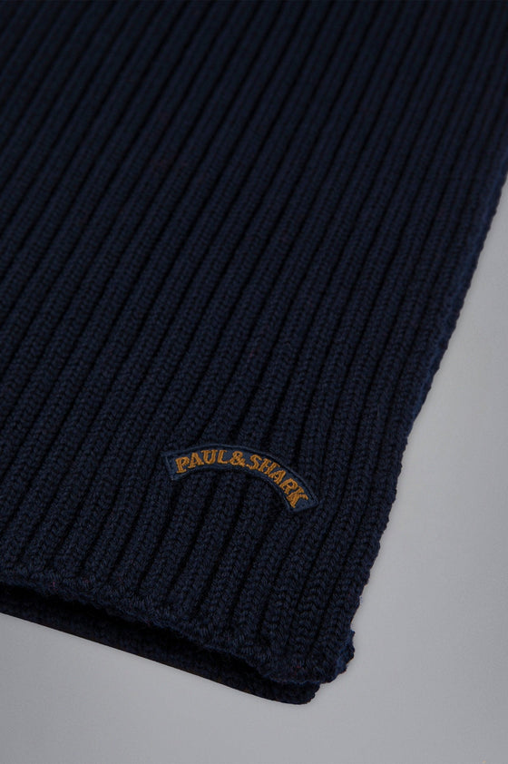 Paul & Shark - Écharpe de tricot laine avec écusson - LE CAPITAINE D'A BORD