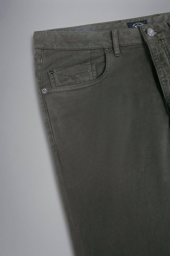 Paul & Shark - Pantalons 5 poches de coton Compact Satin - LE CAPITAINE D'A BORD