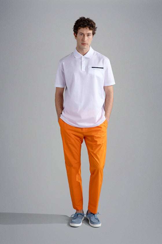 Paul & Shark - Polo manches courtes coton piqué avec poche zip - LE CAPITAINE D'A BORD