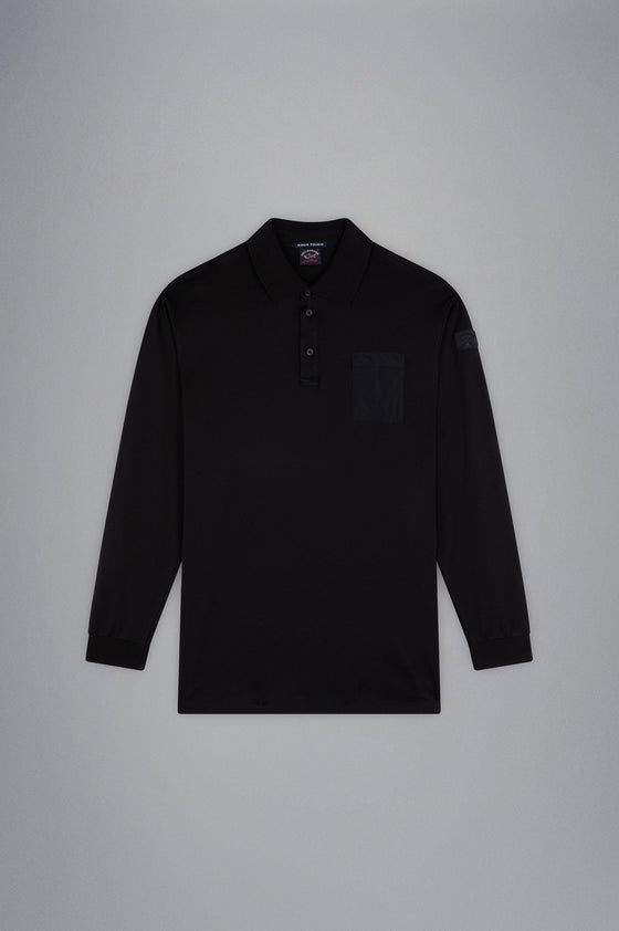 Paul & Shark - Polo manches longues coton Aqua Touch avec poche - LE CAPITAINE D'A BORD