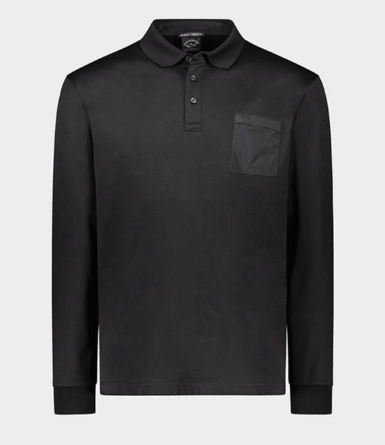 Paul & Shark - Polo manches longues coton Aqua Touch avec poche - LE CAPITAINE D'A BORD