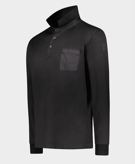 Paul & Shark - Polo manches longues coton Aqua Touch avec poche - LE CAPITAINE D'A BORD
