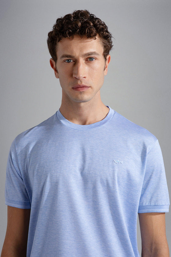 Paul & Shark - T-shirt manches courtes de coton avec badge requin - LE CAPITAINE D'A BORD