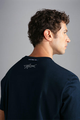 Paul & Shark - T-shirt manches courtes de coton Constellation Shark "par Bixio" - LE CAPITAINE D'A BORD