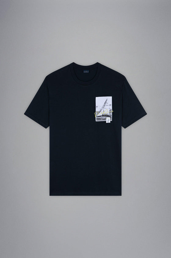 Paul & Shark - T-shirt manches courtes de coton voilier - LE CAPITAINE D'A BORD