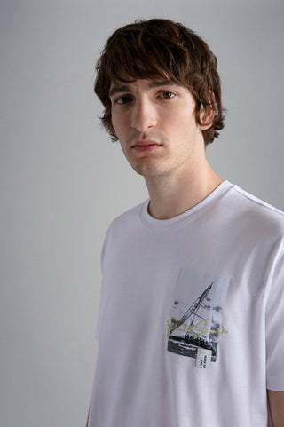 Paul & Shark - T-shirt manches courtes de coton voilier - LE CAPITAINE D'A BORD