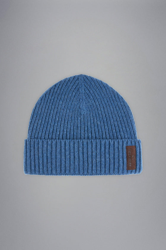 Paul & Shark - Tuque de tricot laine Re-Wool avec badge de cuir - LE CAPITAINE D'A BORD