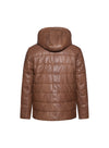 Regency - Clifton - Manteau à capuchon de cuir doublé - Cognac - LE CAPITAINE D'A BORD
