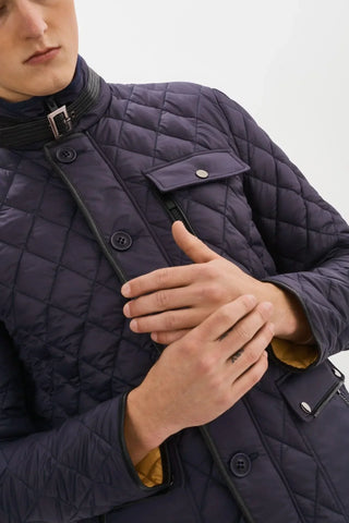 Regency - Major - Manteau matelassé avec cuir - LE CAPITAINE D'A BORD