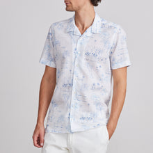  Emanuel Berg - Chemise manches courtes de coton et lin imprimée