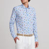 Emanuel Berg - Chemise manches longues coton seersucker imprimée
