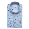Emanuel Berg - Chemise manches longues coton seersucker imprimée