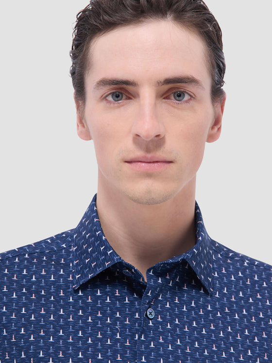 Bugatchi - Miles - Chemise motif phares manches courtes OOOHCOTTON©